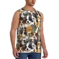 thumbnail image 2 of Bingfone Cute Dog Pattern Men's Tank Tops Workout Sleeveless Tee Shirts Running Beach Tanks for Men-XX-Large, 2 of 7