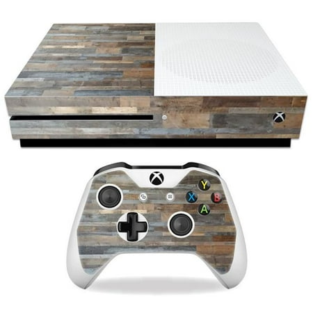 Mightyskins MIXBONES-Gray Wood Skin Decal Wrap for Microsoft Xbox One S - Gray Wood