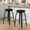 Black 30"H, variant on DRNANLIT Set of 2 Swivel Bar Stools, Mid-Century Modern Backless Bar Stools, Wood Legs & Metal Footrest, Island Stools for Home Bar Kitchen Restaurant, Blue 26" Bar Height