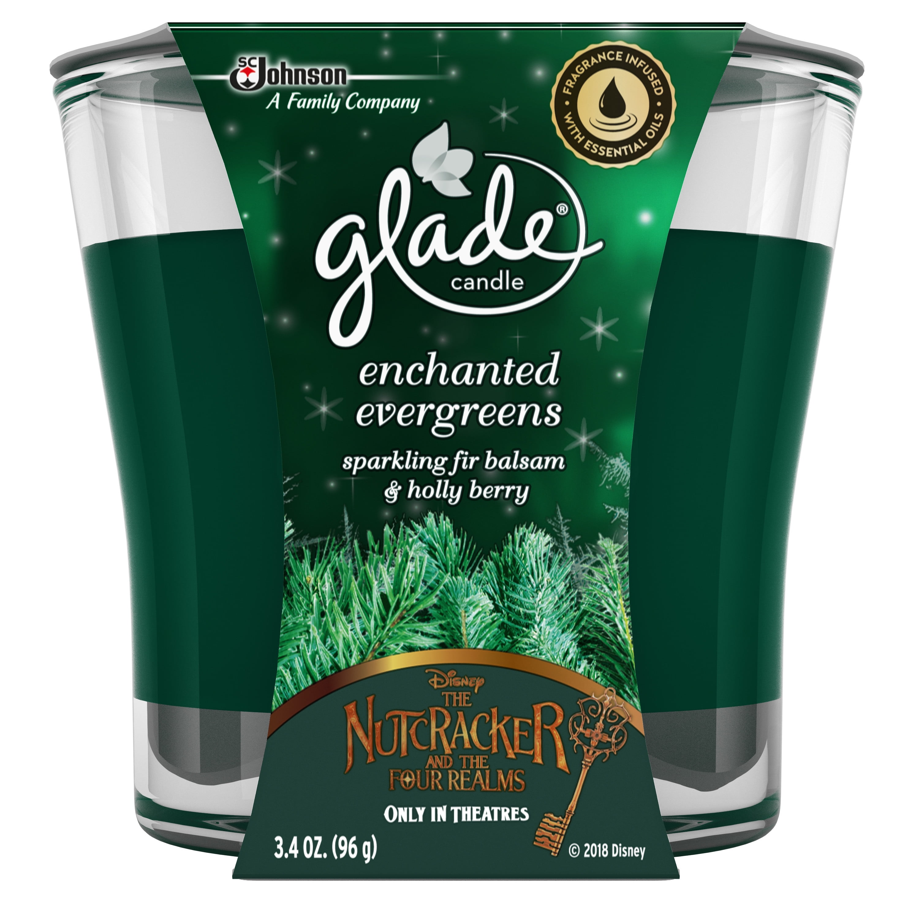 Glade Enchanted Evergreens Scented Jar Candle, 3.4 Oz. Walmart