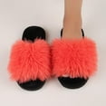 thumbnail image 4 of Slippers for Women 2025 Fall Winter Plush Fuzzy Fluffy Cute Warm Comfort Slip On Slides Indoor House Slippers, 4 of 5