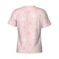 thumbnail image 6 of Vsdgher Cute Bunny Print Men's Dry Fit Mesh Athletic Shirts Moisture Wicking Tennis T-Shirt Tops, 6 of 9