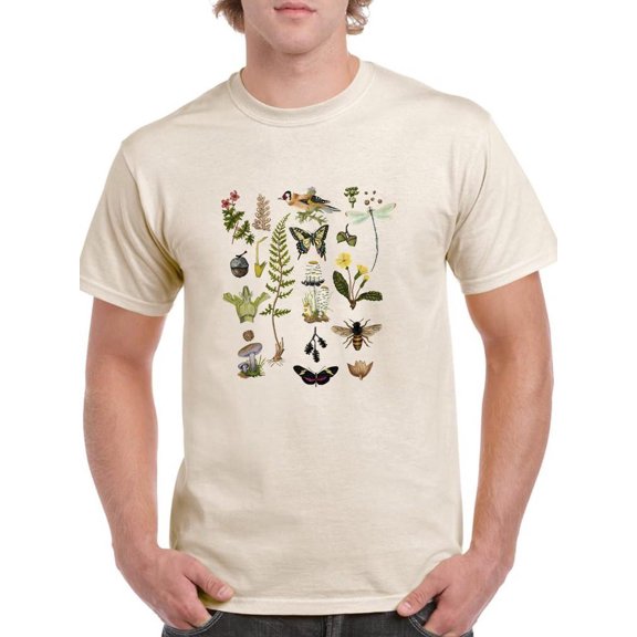 Drawings Of The Forest T-Shirt Men -Naomi McCavitt Designs, Male Small