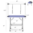 thumbnail image 3 of Demi Bonn 36" Dog Pet Grooming Table, Adjustable Arm Foldable Non-Slip Top, Rust-Proof, Waterproof, Warp-Free Trimming Table for Pets, Blue, 3 of 9