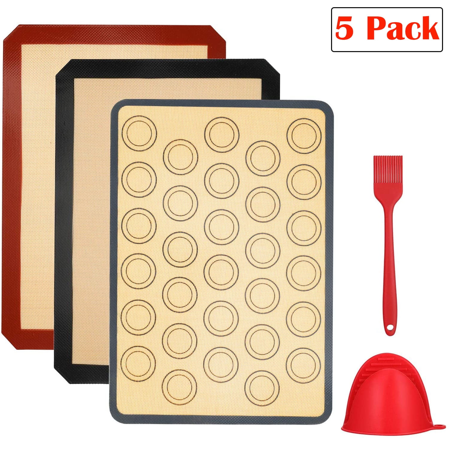 Silicone Macaron Mat Kit, Baking Mat Sheet 3 Sheet mats 11.6"x16.5