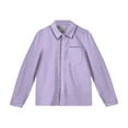 thumbnail image 4 of Dress Shirt for Girls, Crisp Collared Shirt for a Polished Look, Essential for School Dress Codes, Piano Recitals, and Family Photo Sessions,Light Purple,130, 4 of 4