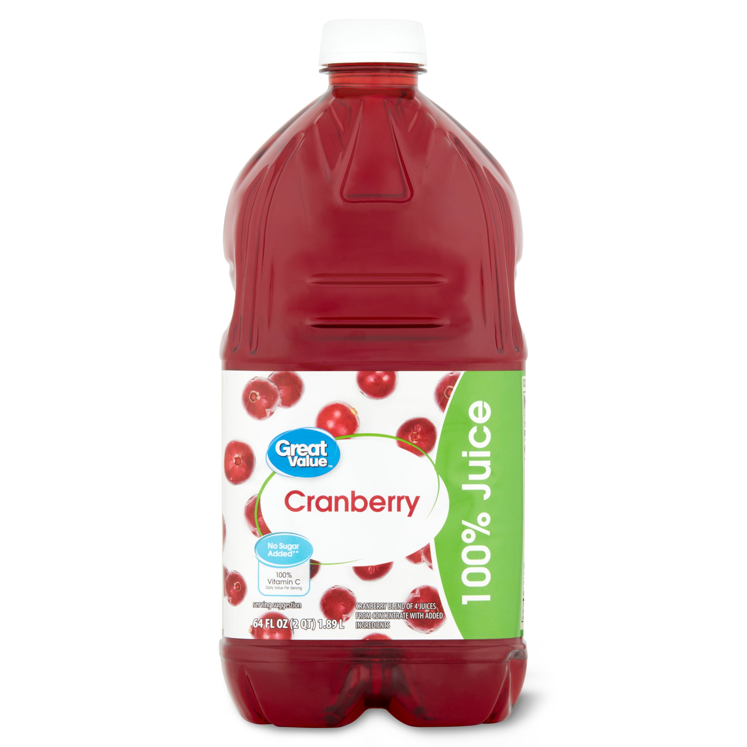 Great Value 100 Juice Cranberry Blend, 64 fl oz
