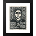 thumbnail image 2 of Rachael Romero 11x14 Black Modern Framed Museum Art Print Titled - Support the Indian People's Struggle for Freedom and Justice (1976), 2 of 5