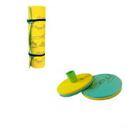 Aqua Lily Pad Water Mat Playground Float Pad & 2 Floating Beverage Caddies