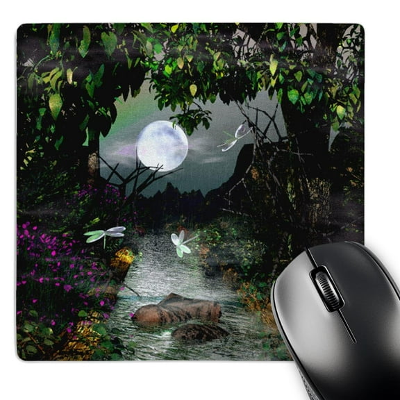 3dRose, Creek, Moon Nature Scene, MousePad