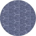thumbnail image 1 of Ahgly Company Machine Washable Indoor Round Transitional Night Blue Area Rugs, 6' Round, 1 of 7