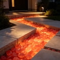 thumbnail image 6 of Glow in the Dark Garden Rocks, 20 Pack Large Plastic Decorative Pebbles for Yard, Vase and Walkway, Orange, 6 of 6