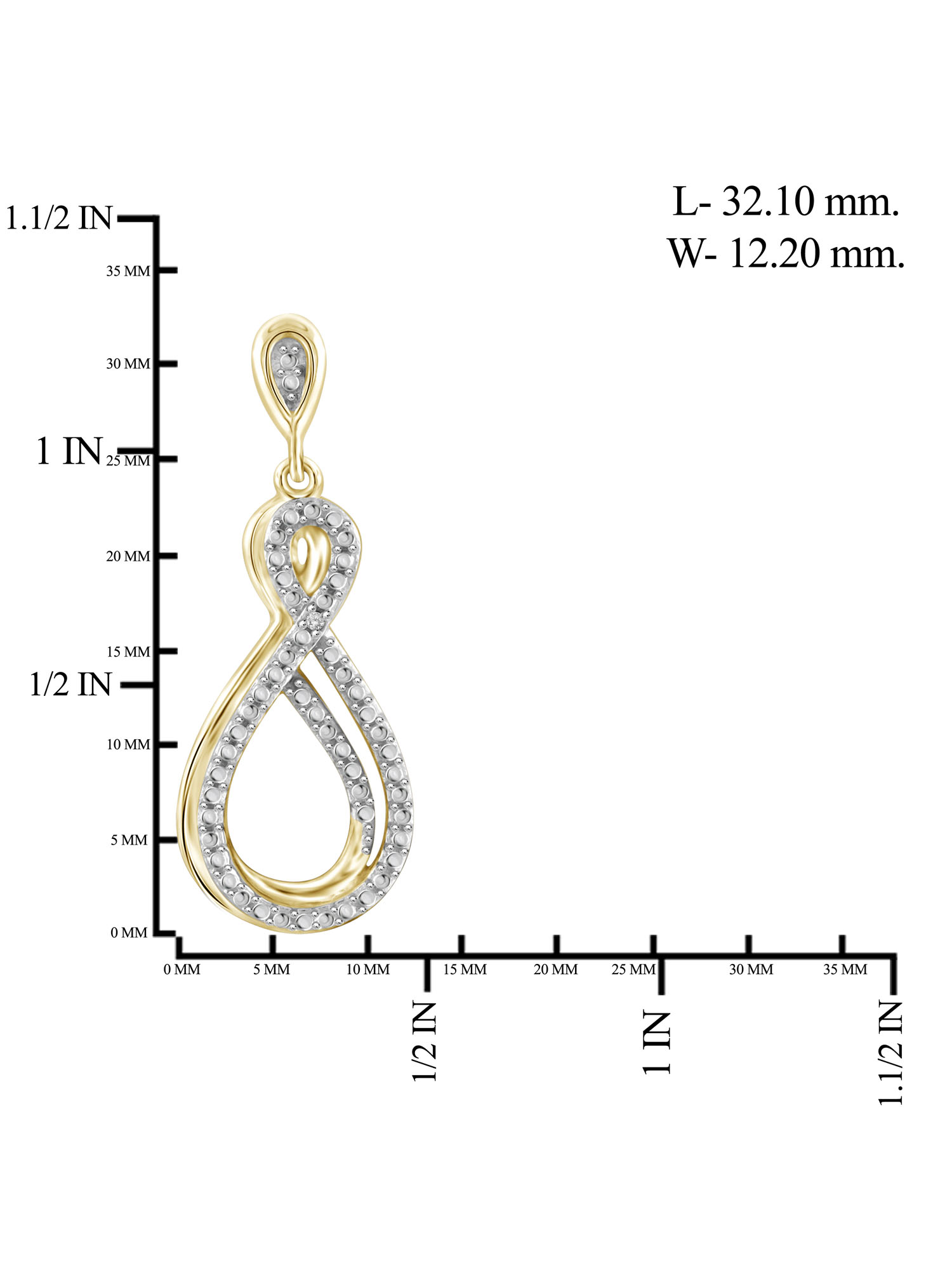 White Diamond Accent 14kt Gold-Plated Dangle Earrings