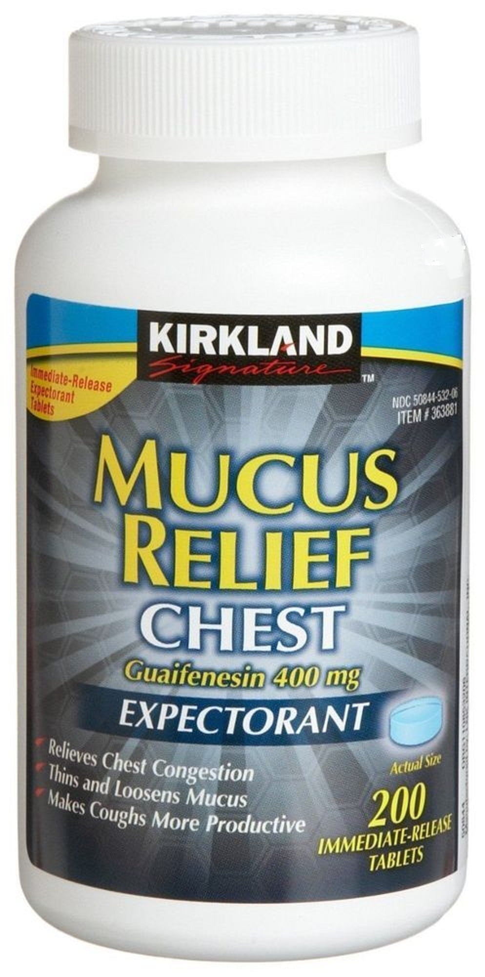 Buy Kirkland Signature Mucus Relief Chest Guaifenesin 400 mg