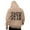 Khaki, variant on Yuanlong Men Hoodies Front And Back Letter Print Long Sleeve Pullover Sweatshirts Oversized Versatile Pocket Men'S Tops