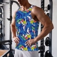 thumbnail image 5 of Gukieu Sharks Skateboarding With Palm Print Men's Quick Dry Fitness Vest, Round Neck Sleeveless Fitness Bodybuilding Top-XX-Large, 5 of 7