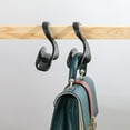 thumbnail image 4 of Purse Hanger Hook Bag Rack Holder - Handbag Hanger Organizer Storage - Over The Closet Rod Hanger for Storing and Organizing Purses | Backpacks |Satchels | Crossovers | Handbags | Tote（4 Pack）, 4 of 7