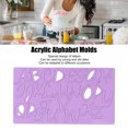 thumbnail image 3 of Cake Decorating Number Molds, Acrylic Cake Alphabet Molds Purple 2pcs Simple Use  For Home For Adult, 3 of 8