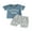 Blue, variant on Toddler Baby Boy Summer Clothes Letter Print Shorts Set 0 6 12 18 24 Months Outfits
