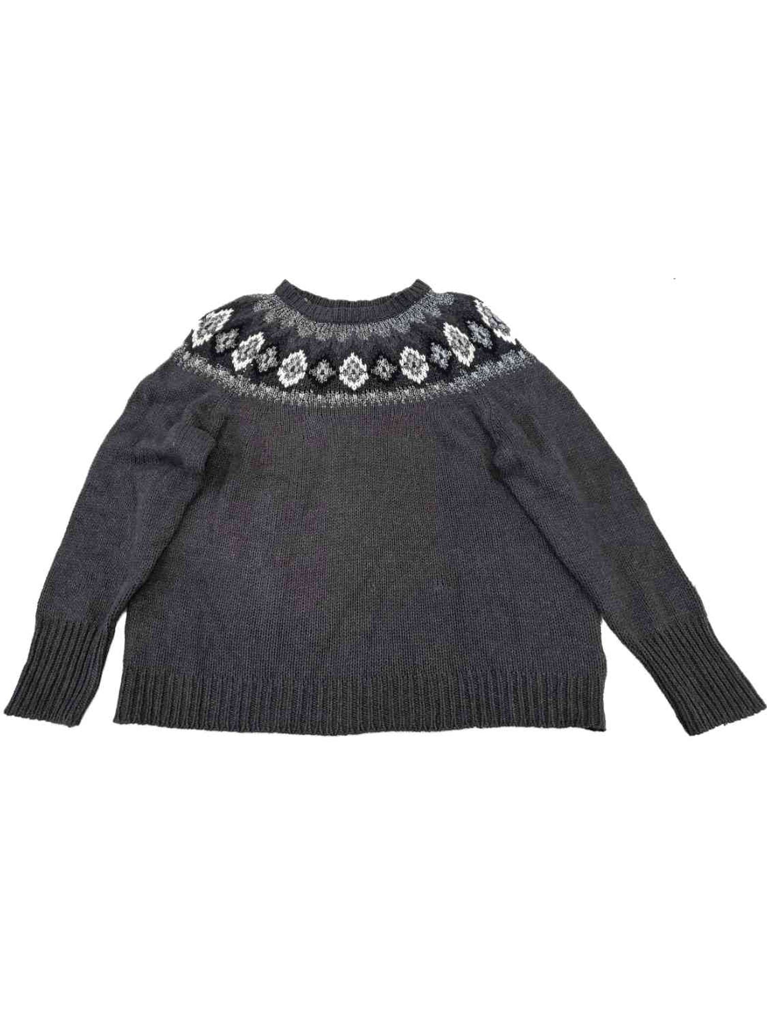 Chaps - Womens Dark Grey Metallic Sparkle Long Sleeve Warm Knit Winter ...