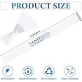 thumbnail image 2 of 3000 Pcs Sanitized Toilet Seat Strip Paper 16-1/2" Wide x 1-1/2" Toilet Seat Bands Stickers Strips Hotel Essentials Sanitized Blue and White Strips for Hotels Motels Hospitals, 2 of 6