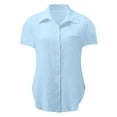 thumbnail image 6 of Vekome Plus Size Button down Shirts for Women Loose Plus Size Short Sleeve Tops Collared Business Blouses Solid Color Summer Tee Shirts with Pockets, 6 of 6