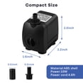 thumbnail image 4 of Innens 222GPH Small Submersible Water Pump Mini Fountain Pump Ultra Quiet for Pond Aquariums Fish Tank, 10W, 4 of 11
