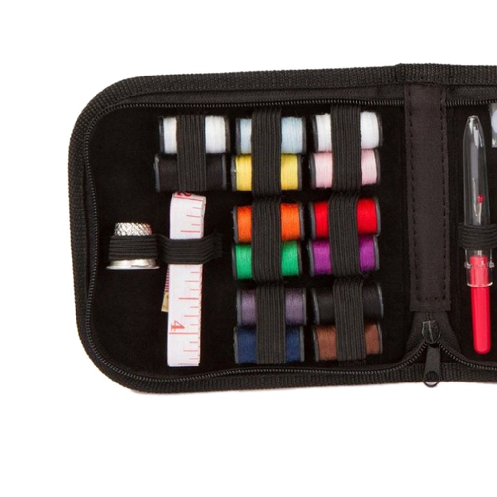 Kit De Couture 64 Couleurs - Fil, Aiguilles, Ciseaux, Dé, Enfile-Aiguille | Trousse De Voyage Complète Pour Réparations Maison, DIY