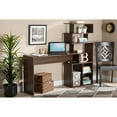 thumbnail image 6 of Baxton Studio Foster Modern and Contemporary Walnut Brown Finished Wood Storage Desk with Shelves, 6 of 6