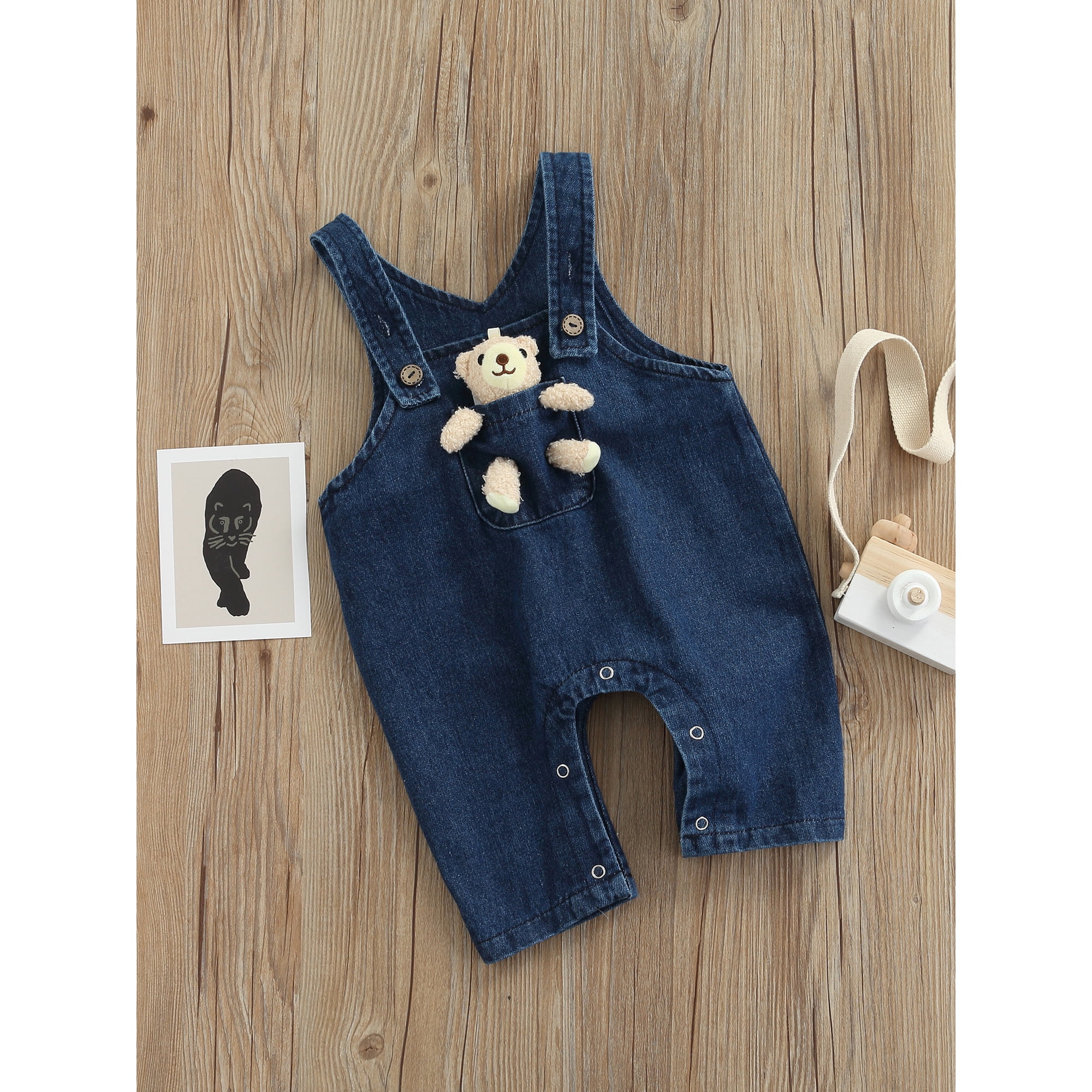 Baby girl jeans romper discount