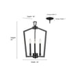 thumbnail image 3 of 4523-MB Millennium Lighting Lizabeth - 3 Light Pendant-23 Inch Tall and 16 Inch Wide     -Traditional Installation, 3 of 7