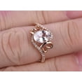 thumbnail image 3 of HeartsAndYou 1.7ct Natural Peach Morganite Engagement Ring 14k SOLID Rose Gold Unique Design, 3 of 9
