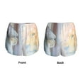 thumbnail image 3 of Balery The Cat Looks in the Mirror Pattern Women's Running Shorts with Liner 2 Pockets Elastic Workout Athletic Gym Yoga Shorts-Large, 3 of 7