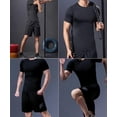 thumbnail image 2 of Men's Compression Shirt Short Sleeve Sports T-Shirt Training Shirt Elastic Quick-Drying Running Shirt, 2 of 7