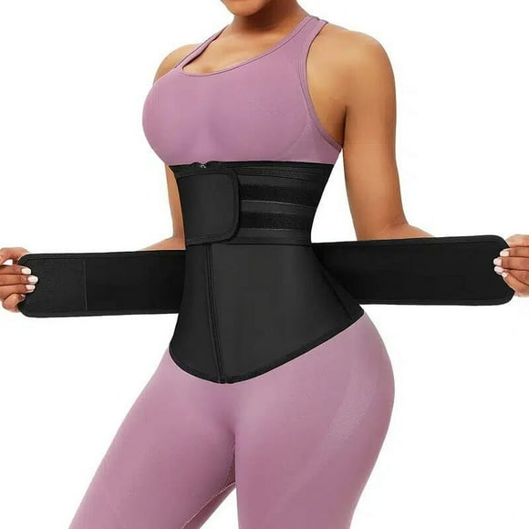 Sweat Waist Trainer for Women Two Belts, Neoprene Workout Corset Waist Trainer Cincher Trimmer Shaper