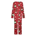 thumbnail image 5 of Riecok Sleep Sets for Women Long Sleeve Santa Claus Printed Tops and Wide Leg Pant Holiday Cozy Nightwear Outfits, 5 of 6