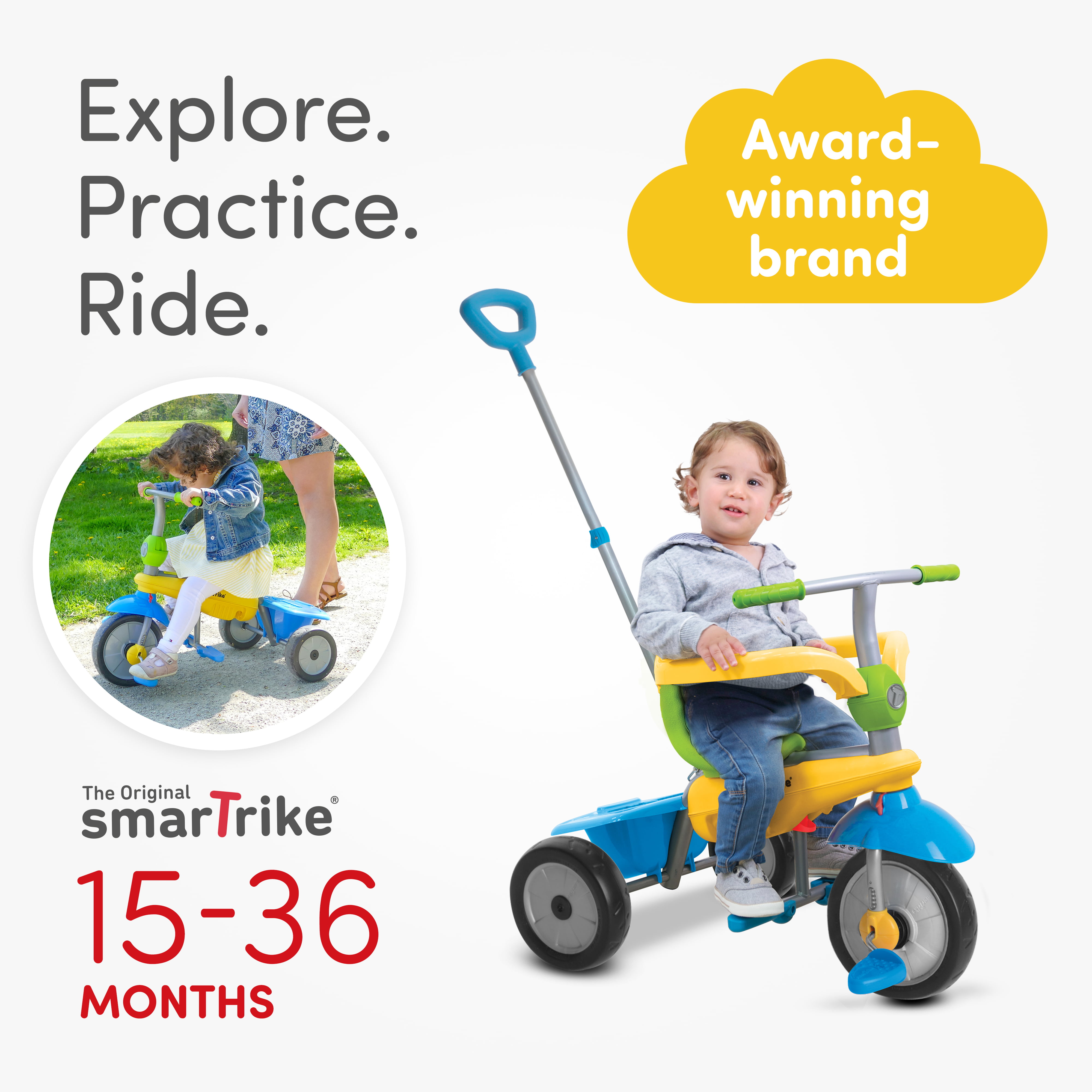 Green smarTrike Breeze 3 in 1 Baby Tricycle 