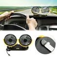 thumbnail image 3 of Ventilador de coche con doble cabezal USB, aire acondicionado portátil, ventilación automática, 12V, negro y amarillo Jadeshay  A, 3 of 8