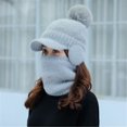 thumbnail image 2 of LowProfile Beanie Hat Winter Womens Earmuffs Add Flocking Thermal Cycling Warm Knitting Scarf Cap Hats, 2 of 4