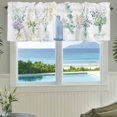 thumbnail image 3 of Spring Flower Valances for Windows Potted Plant Vintage Floral Leaf Watercolor Rod Pocket Curtain Valance Window Treatment Short Curtains for Kitchen Living Room, 42"x12", 3 of 9