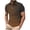 Brown, variant on Men Ombre Gradient Short Sleeve Shirt Spread Collar with Partial Button Placket Slim Fit for Casual and Streetwear