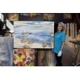 thumbnail image 4 of Startonight Canvas Wall Art Landscape - Blue Seascape Decor and Beach Painting - Large Framed 32" x 48", 4 of 6