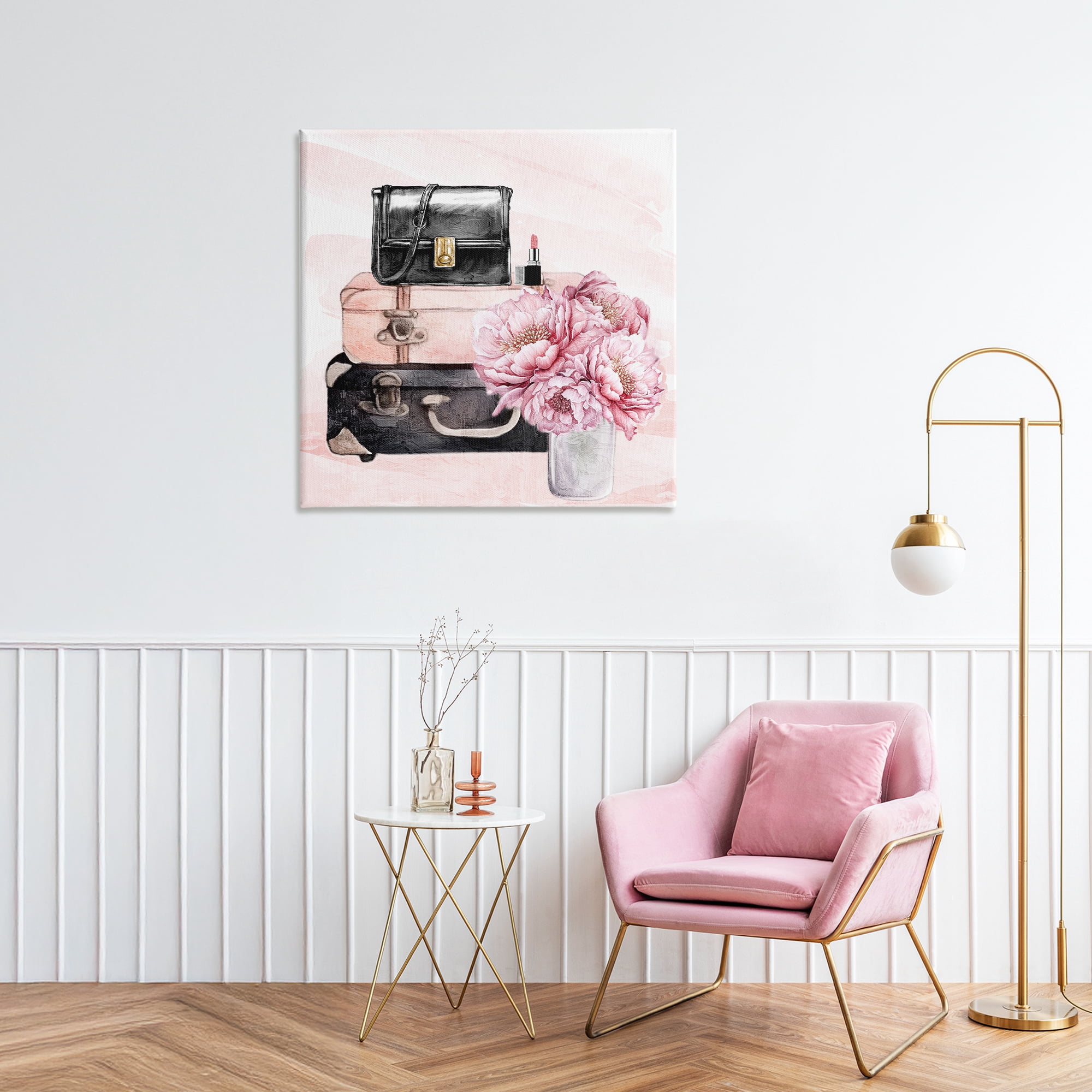 Stupell Industries Glam Time Stacked Bags Canvas Wall Art, design by Kim Allen
