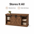 thumbnail image 5 of Homall 58'' TV Stand for TVs up to 65'', Storage Cabinet with Sliding Barn Door, Entertainment Center,Rustic Oak, 5 of 9
