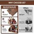 thumbnail image 4 of fafa-Liquor Bottle Display Shelf, Coffee Syrup Organizer, 3 Step Countertop Liquor Wine Rack, Home Retro Shelf Stand for Mini Bar, Cabinet, Bar Essentials for Whiskey, Spirits, Wooden, 4 of 4
