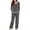 Gray, variant on Bigersell Pajamas for Women Soft Comfy Pajama Sets Long Sleeve Pullover Tunic Tops Two-piece Sleepwear Pajamas Included Pants Pjs Sets Loungewear Gray XXL