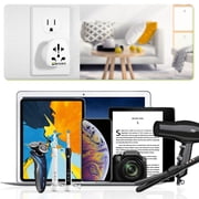LENCENT World to US Plug Adapter, Universal Travel European Plug Converter 2 Pack EU/UK/Australia/China/Italy to American Outlet Power Adaptor