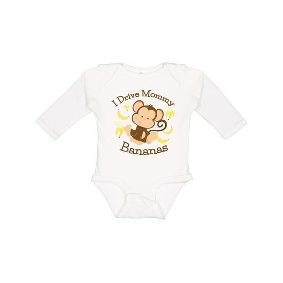 Inktastic I Drive Mommy Bananas Boys or Girls Long Sleeve Baby Bodysuit