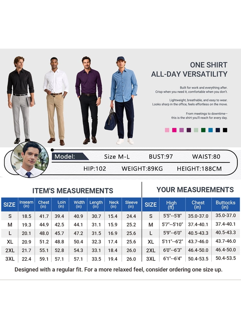 dress shirt sizing Women's Fitted Shirts: How to Find the Perfect Fit Can be worn for workdays or weekends Lenox Dress Shirt Classic Fit