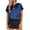 Navy Blue, variant on Short Sleeve Blouses for Women Casual Satin Tops Summer Silk Shirt Dressy